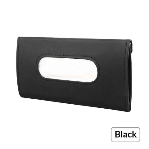 2 pack Car Visor Tissue Holder, Sun Visor Napkin Holder Backseat Tissue Case, Premium Car Tissue Box for car, Vehicle (Black)