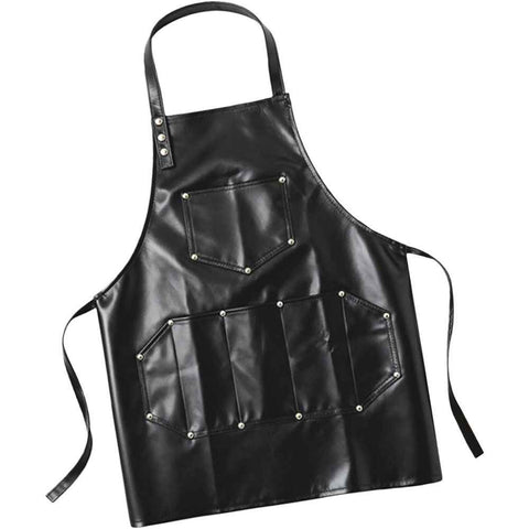 Professional Leather Hair Cutting Hairdressing Apron for  Hairstylist - Multi-use, Adjustable with pockets (Black)
