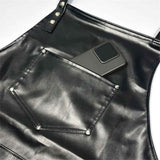 Professional Leather Hair Cutting Hairdressing Apron for  Hairstylist - Multi-use, Adjustable with pockets (Black)