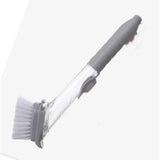 Soap Dispensing Dish Brush Storage Set, Kitchen Brush for Pot Pan Sink Cleaning, Pot Washing Sponge Lazy Cleaner Household