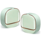 2 pack Adhesive Soap Holder for Shower Wall with Drainage Box, Waterproof Shower Bar Soap Holder Tray, Bathroom Stick on Soap Dish Wall Mounted,Kitchen Bath Hand Skin Soap Caddy Organizer,Light Green