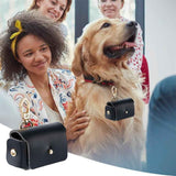 2 pack Black Dog Ring Bearer Pillow - Leather Wedding Ring Holder for Pet Collar - Engagement Proposal Gift（only boxs）