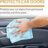 A pair Dog Car Door Protector, Anti-Scratch Car Door Cover from Dog Scratching, Durable Pet Window Guard for Vehicle Truck SUV Universal Fit Machine Washable, black