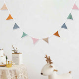 Playroom Pennant Banner Flags 10.26ft, Nursery Baby Girls Boys Banner Toddler Room Decor for Kids Bed Baby Shower Birthday Party Classroom, Nursery Double-Side Triangle Bunting Flag