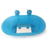 2 pack Bathtub with Mirror Toy Shower Tub Bathtub Cleaning Tool Plastic Durable Adorable Odorless for Small Parakeet