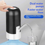 Water Bottle Pump 5 Gallon Water Bottle Dispenser USB Charging Automatic Drinking Water Pump Portable Electric Water Dispenser Water Bottle Switch (black)