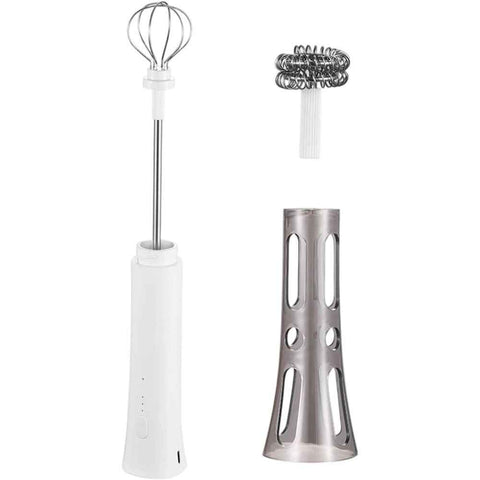 Rechargeable Milk Frother Handheld - Powerful Speed Motor,  - Drink Mixer for Latte, Cappuccino, Matcha & Protein Powder