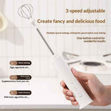 Rechargeable Milk Frother Handheld - Powerful Speed Motor,  - Drink Mixer for Latte, Cappuccino, Matcha & Protein Powder