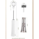 Rechargeable Milk Frother Handheld - Powerful Speed Motor,  - Drink Mixer for Latte, Cappuccino, Matcha & Protein Powder