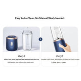 Portable Blender, Personal Blender USB Rchargeable, Mini Blender for Shakes and Smoothies, 400ML Portable Fruit Veggie Juicer Cup With 6 Blades and Travel Lid, Handheld Blender (Only juicer)