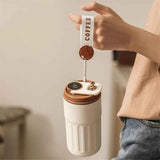Coffee Cup With Temperature Display, New Portable LED Temperature Display Water Bottle, 450ml Large Capacity Coffee Bottle, for Car Office Travel Mug