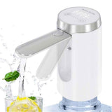 Water Dispenser for 5 Gallon Bottle, Rechargeable Water Pump - Foldable Water Spout for 5 Gallon Bottle, Long-Lasting,Smart LED Display, Portable Water Dispenser for Home & Outdoor (White)