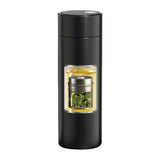 500ml Water Bottle Stainless Steel Thermoses - Insulated Vacuum, Leak Proof, Keeps Drinks Hot/Cold - Ideal for Coffee, Tea, Water - Black（Only water cup）