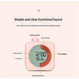 Digital Visual Timer 60-Minute Countdown (3-in-1) for Kids & Adults, Handy Time Management Tool, Classroom Essential, Ideal Back-to-School Teacher Gift - Fits Homeschool,(Pink)
