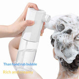 Electric Foaming Shampoo Dispenser Foam Sprayer Shampoo Foamer for Woman Men Baby Kid Dog Cat -White