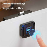 Fingerprint Cabinet Lock, Smart Biometric, Keyless Hidden, Child Safety Electric Lock,Storing 20 Fingerprints