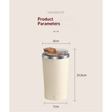 Self Stirring Coffee Mug With Lid Electric High Speed Self Stirring Mug 400ml Rechargeable Detachable Stainless Steel Self Stirring Cup for Coffee, Milk,(brown)