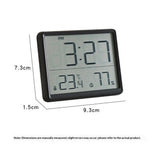 Smart Digital Alarm Clock, w/Magnetic Attraction, Indoor Temperature Humidity, HD Screen Hour Date, Battery Operated -Black