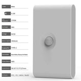 Rechargeable Stair Night Lights Indoor with Motion Sensors, Small Battery Powered Stairway Lights for Bathroom, Hallway, Underbed, Toilet, Magnetic Mount, 4 Pack