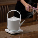 Gooseneck Kettle Mouth Electric Water Kettle Stainless Steel Coffe Hand Punching vision Stainless Steel Kettle Water Boiler  Matte White