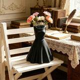 3D printed dress vase, black