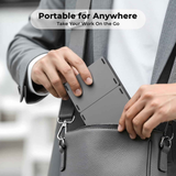 Foldable Bluetooth Keyboard with Touchpad, Wireless Portable Keyboard, Ultra Slim Rechargeable Folding Keyboard with Full-Size Keys for iOS Android Windows Laptop Tablet PC,Grey