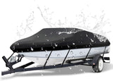 600D Heavy Duty Waterproof Boat Cover, Black, 19-21FT, 770*480cm In Australia - Darrahopens