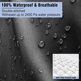 600D Heavy Duty Waterproof Boat Cover, Black, 19-21FT, 770*480cm