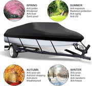 Darrahopens Outdoor Recreation > Boating > Boating Accessories 600D Heavy Duty Waterproof Boat Cover, Silver, 11-13FT, 430*205cm In Australia - Darrahopens