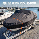 600D Heavy Duty Waterproof Boat Cover, Silver, 19-21FT, 820*530cm In Australia - Darrahopens