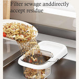 Ash self-designed Sink Drain Basket, Detachable Kitchen Food Residue Filter Strainer Holder for Leftovers Tea Leaves Waste Water Draining Rack