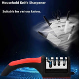 Three sections Handheld Diamond Knife Sharpener, Multifunctional Quick Sharpening Stone for Household Kitchen, Fast Blade Edge Restoration Tool In Australia - Darrahopens