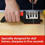 Four sections Handheld Diamond Knife Sharpener, Multifunctional Quick Sharpening Stone for Household Kitchen, Fast Blade Edge Restoration Tool