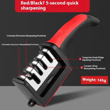 Four sections Handheld Diamond Knife Sharpener, Multifunctional Quick Sharpening Stone for Household Kitchen, Fast Blade Edge Restoration Tool