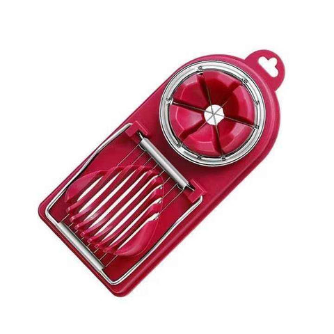 Red Generic 1pcs Egg Slicer Vertical Cut Cutter Flower Type 2In1 Boiled Egg Slicer In Australia - Darrahopens