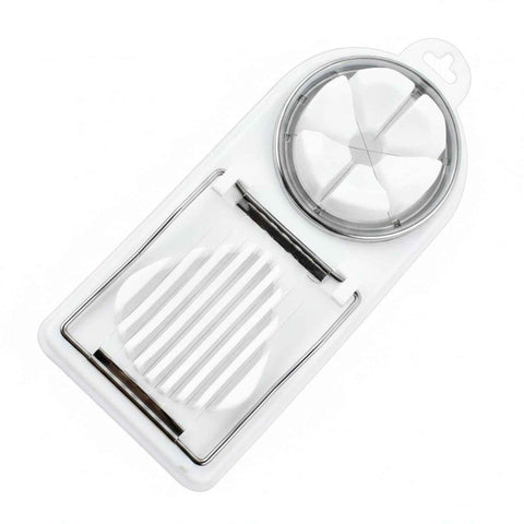 White Generic 1pcs Egg Slicer Vertical Cut Cutter Flower Type 2In1 Boiled Egg Slicer In Australia - Darrahopens