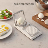 White Generic 1pcs Egg Slicer Vertical Cut Cutter Flower Type 2In1 Boiled Egg Slicer In Australia - Darrahopens