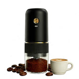 Black electric coffee grinder, automatic spice grinder, rechargeable, salt grinder, pepper grinder, adjustable coarseness, detachable design, kitchen tool. In Australia - Darrahopens