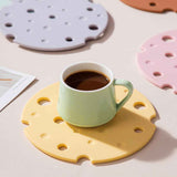 6‑Pack light‑Yellow round Silicone Trivet Mat, Heat Resistant Non Slip, 6.3x6.3x0.4 Inches, Kitchen Table Protector for Bowls Plates Cups In Australia - Darrahopens