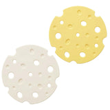 2‑Pack off white round Silicone Trivet Mat, Heat Resistant Non Slip, 6.3x6.3x0.4 Inches, Kitchen Table Protector for Bowls Plates Cups