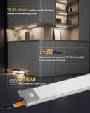 20cm black LED strip, wireless magnetic under-cabinet lighting, USB rechargeable, suitable for wardrobes, kitchens, and hallways. In Australia - Darrahopens