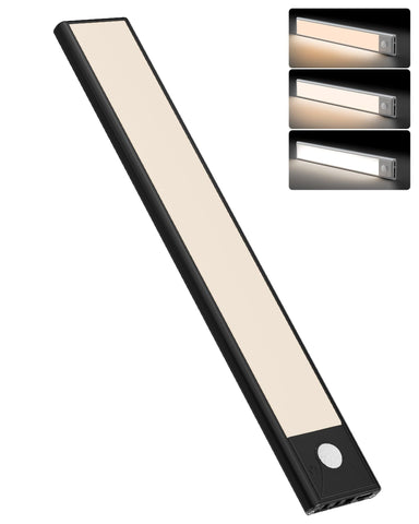 60cm black LED strip, wireless magnetic under-cabinet lighting, USB rechargeable, suitable for wardrobes, kitchens, and hallways. In Australia - Darrahopens