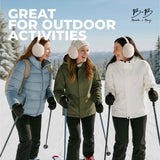 White fluffy Plush Winter Ear Muffs for Women, Foldable Soft Ear Warmers Windproof Thermal Earmuffs for Cold Weather Outdoor Daily Wear In Australia - Darrahopens