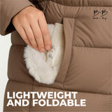 Cream White Fluffy Plush Winter Ear Muffs for Women, Foldable Soft Ear Warmers Windproof Thermal Earmuffs for Cold Weather Outdoor Daily Wear