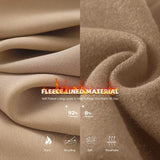 Black AU10 Women Lyocell High Waist Thermal Long Johns, Fleece Lined Slim Fit Base Layer Pants, Stretchy Warm Inner Thermal Leggings for Autumn Winter