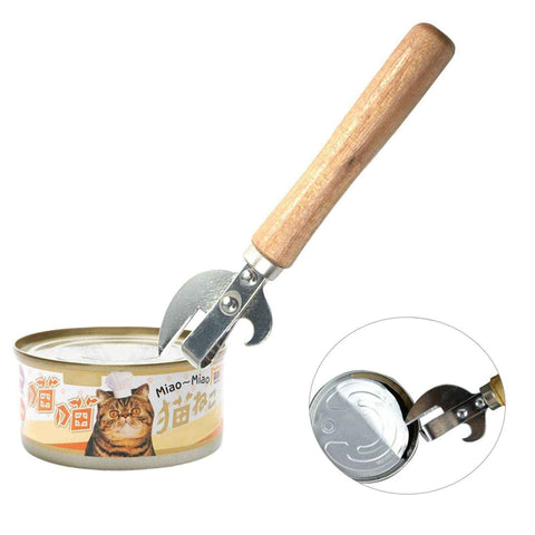 Manual Can Opener, Wooden Material Stainless Steel Bottle Opener Manual with Wooden Handle, Easy Open Multifunctional Side Cut Traditional Stab Can & Tin Opener for Kitchen Camping Traveling In Australia - Darrahopens