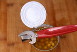 Manual Can Opener, Stainless Steel Bottle Opener Manual with Plastic Handle, Easy Open Multifunctional Side Cut Traditional Stab Can & Tin Opener for Kitchen Camping Traveling