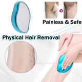Blue Crystal Hair Eraser for Women Men, Reusable Painless Body Hair Remover, Portable Exfoliation Epilator Tool to Remove Hair on Arms Legs Back In Australia - Darrahopens