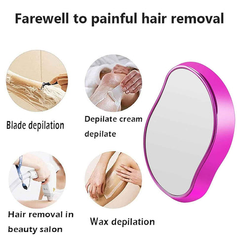 Pink Crystal Hair Eraser for Women Men, Reusable Painless Body Hair Remover, Portable Exfoliation Epilator Tool to Remove Hair on Arms Legs Back In Australia - Darrahopens
