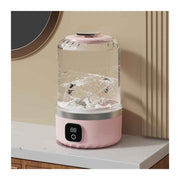 Pink portable mini washing machine, suitable for underwear, socks, baby clothes - rechargeable cordless compact washing machine, suitable for small loads, travel and dormitory use - USB rechargeable home/apartment washing machine